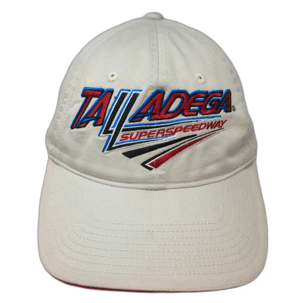 ISC Talladega Superspeedway Hat Beige One Size Baseball Cap American Flag Racing
